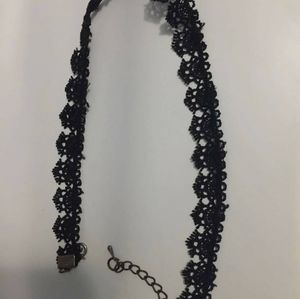 Black choker necklace